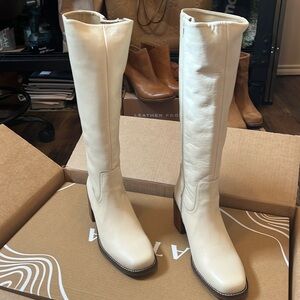 PATINA Portland Leather Oslo Knee High Boot Bone 9.5